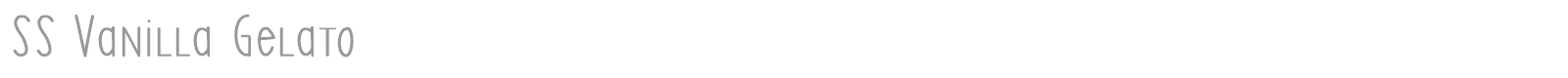 SS Vanilla Gelato font preview